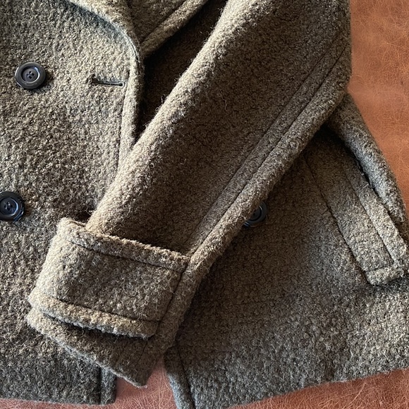 H&M Wool Blend Khaki Green Jacket - Picture 7 of 7